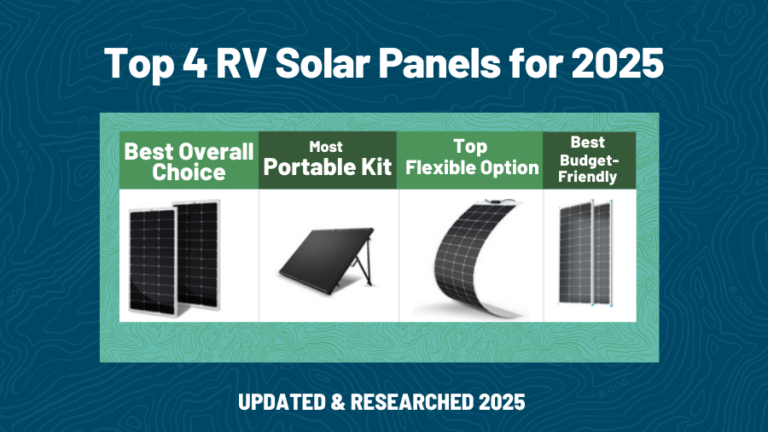 table comparison of Top 4 RV Solar Panels for 2025
