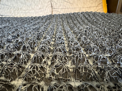 Den-Dry mattress underlay close up to materials