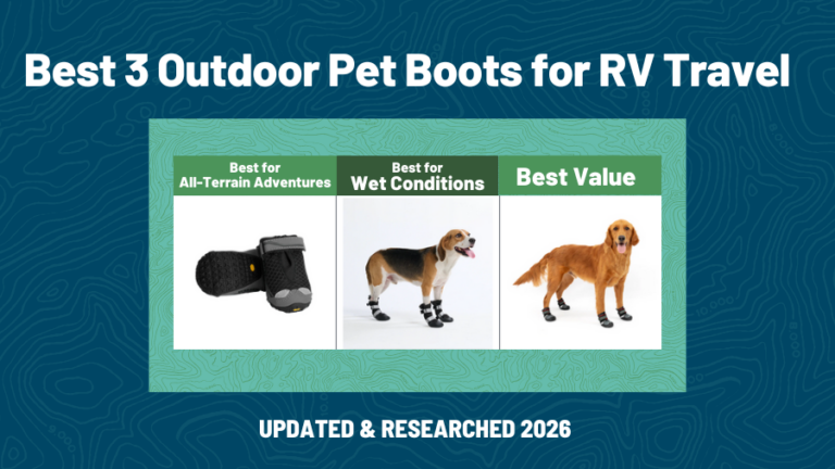 Table comparison of Best 3 Outdoor Pet Boots for RV Travel