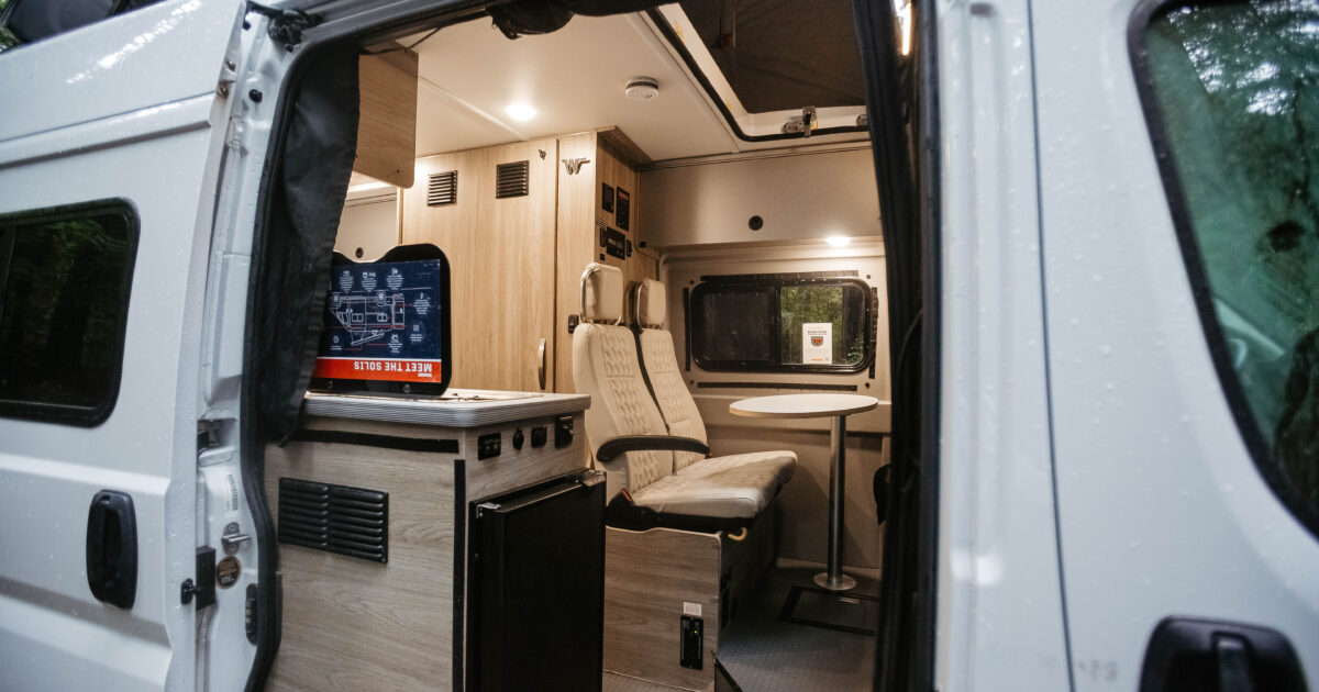 interior of campervan, RVshare owned pic
