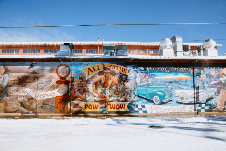A mural along one of the best stretches of Historic Route 66, which turns 100 this year (making for a great 2026 RV road trip opportunity)