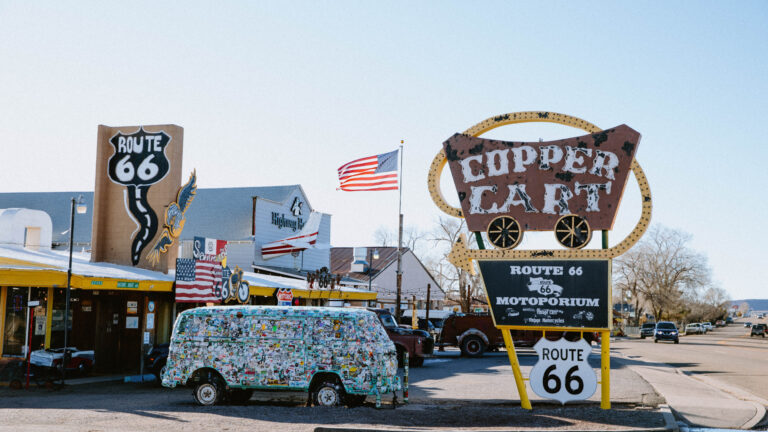 a hidden gem of route 66 - an old dinner and gas station